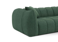 Canapé fixe 4 places en tissu vert ALISSA