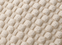Coussin beige en tissu texturé doux 45x45 cm DUNE