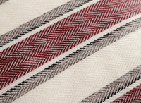 Coussin beige et rouge à rayures 45x45 cm RIVIERA
