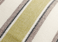 Coussin beige et vert à rayures 45x45 cm RIVIERA