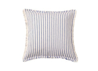 Coussin blanc à rayures bleu clair 45x45 cm TALINA