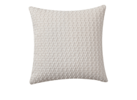 Coussin blanc écru en tissu texturé doux 45x45 cm DUNE