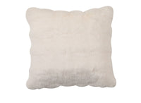 Coussin blanc effet fourrure 45x45 cm KAELA