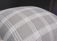 Coussin blanc et gris à carreaux 45x45 cm WARMY
