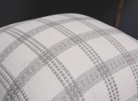 Coussin blanc et gris clair à carreaux 45x45 cm WARMY