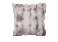 Coussin blanc et gris effet fourrure 45x45 cm KAELA