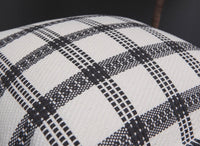 Coussin blanc et gris foncé à carreaux 45x45 cm WARMY