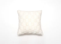 Coussin écru à motifs carrés 45x45 cm PARME