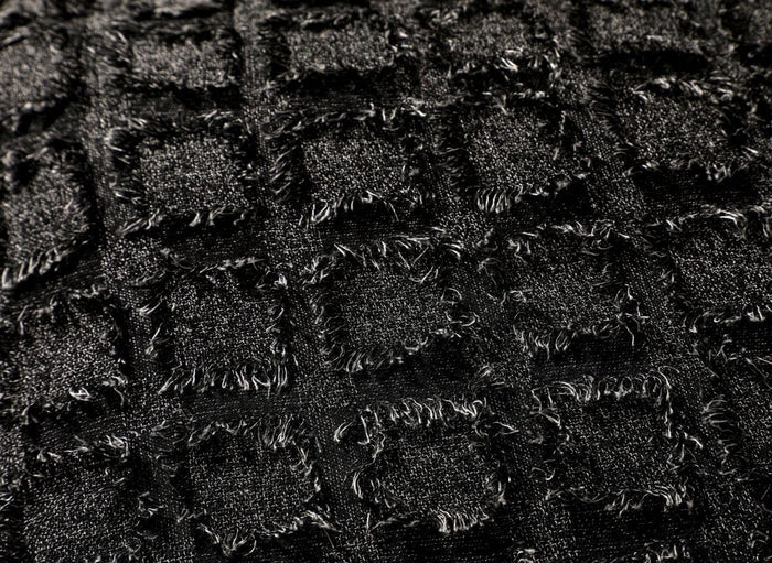 Coussin noir à formes carrées texturées 45x45 cm ELVIO