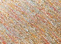 Coussin orange en tweed avec ponpons 45x45 cm POPINE