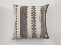 Coussin texturé gris et blanc écru 45x45 cm NEXUS