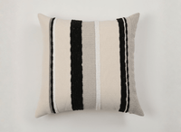 Coussin texturé noir et blanc écru 45x45 cm NEXUS
