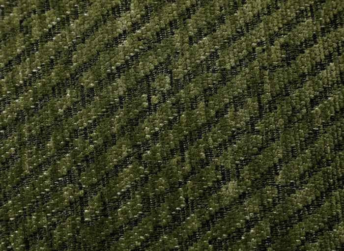 Coussin vert olive à rayures et surpiqûres noires 45x45 cm ZIGGY