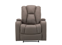 Fauteuil relax en tissu en microfibre marron CLARENCE