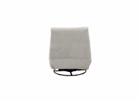Fauteuil relax pivotant en velours chiné beige LISON
