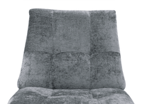 Fauteuil relax pivotant en velours chiné gris LISON
