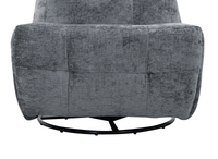 Fauteuil relax pivotant en velours chiné gris LISON