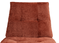 Fauteuil relax pivotant en velours chiné terracotta LISON