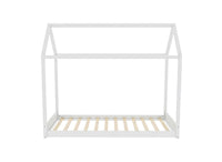 Lit cabane en bois blanc 90 x 190 cm POPY
