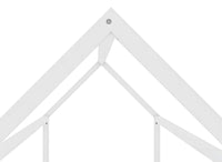 Lit cabane en bois blanc 90 x 190 cm POPY