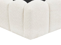 Lit coffre en tissu bouclette beige 160x200 cm RITA