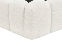 Lit coffre en tissu bouclette beige 180x200 cm RITA