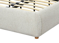Lit double effet peau de mouton blanc écru PAMELA 140 x 190 cm