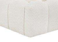 Lit double en tissu bouclette beige 160x200 cm RITA