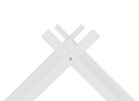 Lit gigogne cabane en bois blanc 90 x 190 cm LIMEO