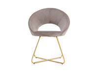 Lot de 2 chaises design en velours beige PETRA