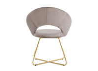 Lot de 2 chaises design en velours beige PETRA