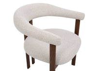 Lot de 2 chaises en tissu texturé écru pieds en métal marron ADRIANA