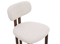 Lot de 2 chaises en tissu texturé écru pieds en métal marron LEONA