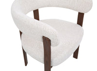 Lot de 2 chaises en velours tissé écru pieds en métal marron DIEGO
