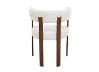Lot de 2 chaises en velours tissé écru pieds en métal marron DIEGO