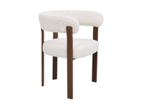 Lot de 2 chaises en velours tissé écru pieds en métal marron DIEGO