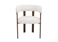 Lot de 2 chaises en velours tissé écru pieds en métal marron DIEGO