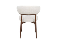 Lot de 2 chaises en velours tissé écru pieds en métal marron JULES