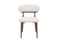 Lot de 2 chaises en velours tissé écru pieds en métal marron JULES