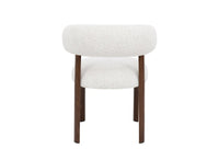 Lot de 2 chaises en velours tissé écru pieds en métal marron LOUISA