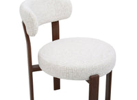 Lot de 2 chaises en velours tissé écru pieds en métal marron MARYSE
