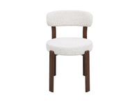 Lot de 2 chaises en velours tissé écru pieds en métal marron MARYSE