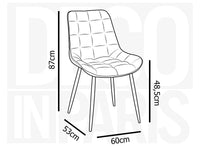 Lot de 4 chaises capitonnées en velours vert SOREN