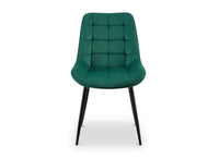 Lot de 4 chaises capitonnées en velours vert SOREN