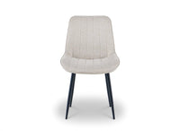 Lot de 4 chaises en tissu beige LOREVA