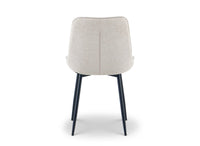 Lot de 4 chaises en tissu beige LOREVA