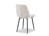 Lot de 4 chaises en tissu beige LOREVA