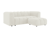 Pouf en tissu bouclette écru AELIS