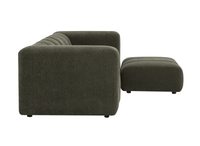 Pouf en tissu bouclette vert AELIS