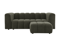 Pouf en tissu bouclette vert AELIS